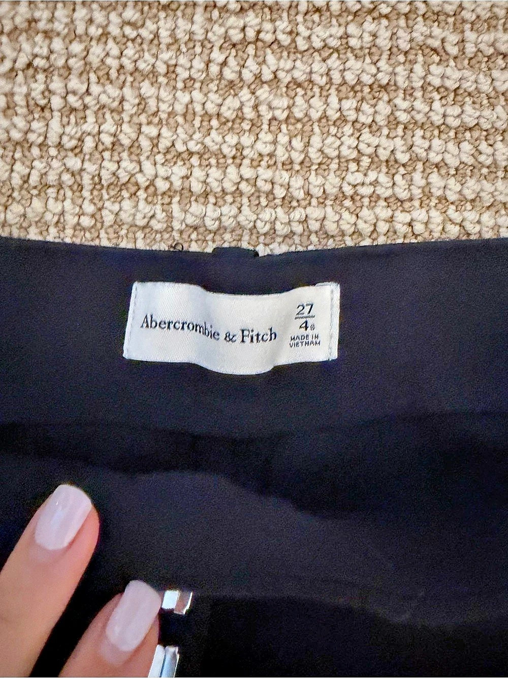 Abercrombie & Fitch Sloane Tailored Wide Leg Pant Black Waist 27/4S - Picture 4 of 4